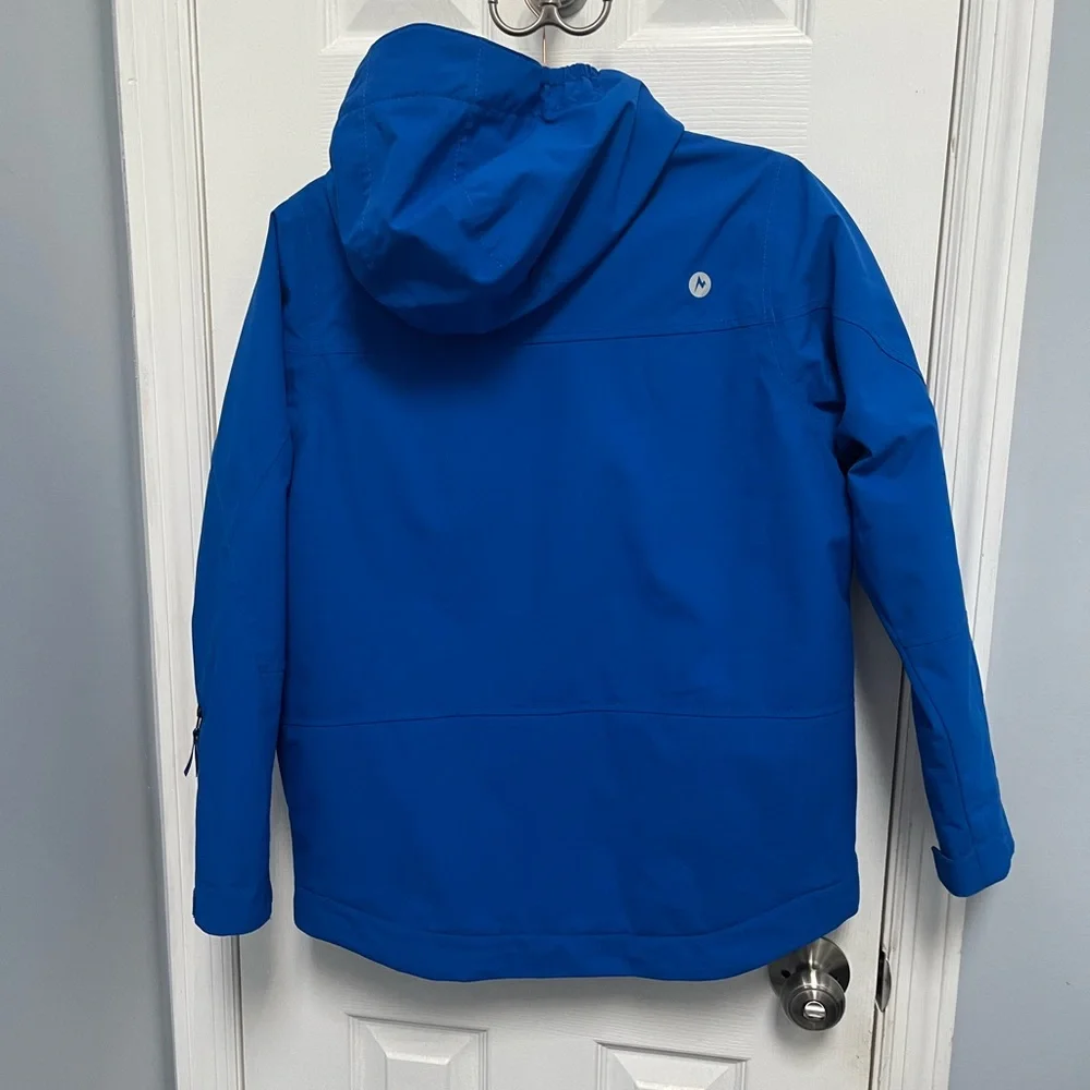MARMOT Jacket Youth XL Blue Hooded Ski Snowboard Outdoor Full Zip